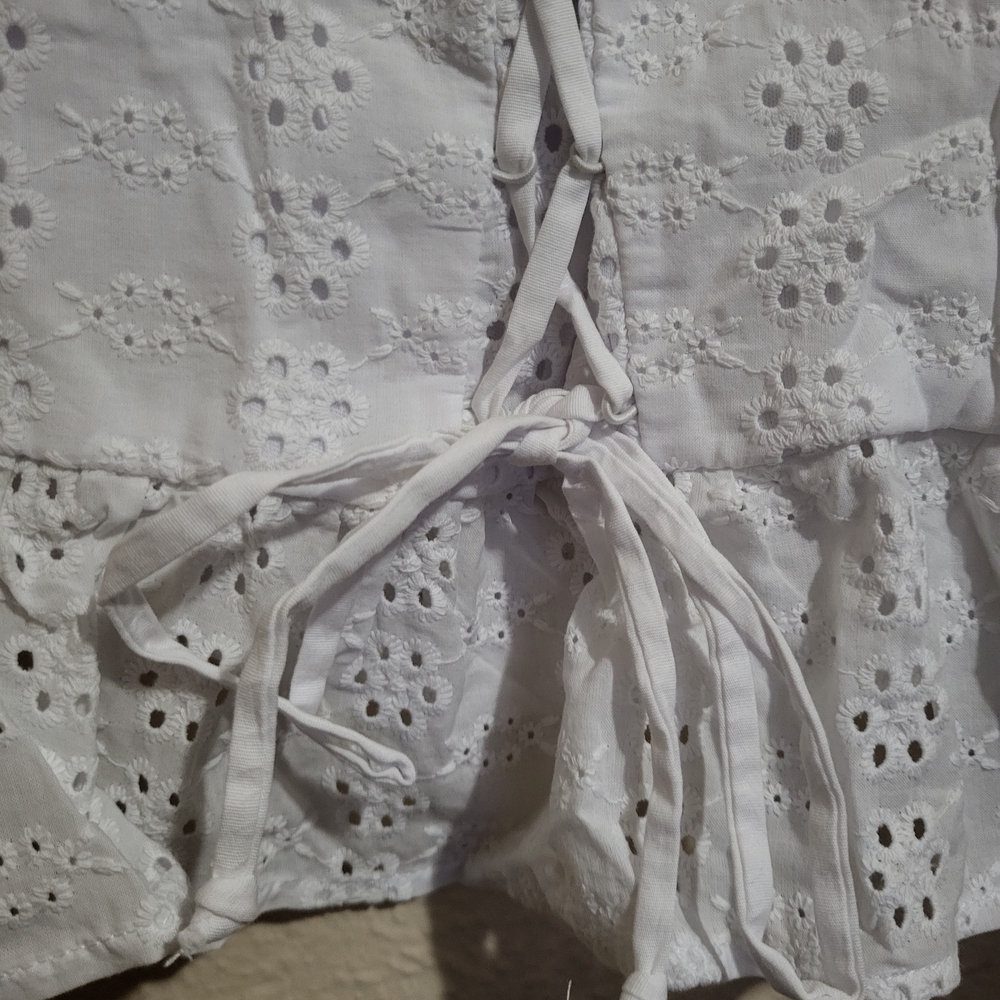 Wild Fable White Eyelet Crop Top - Picture 3 of 5